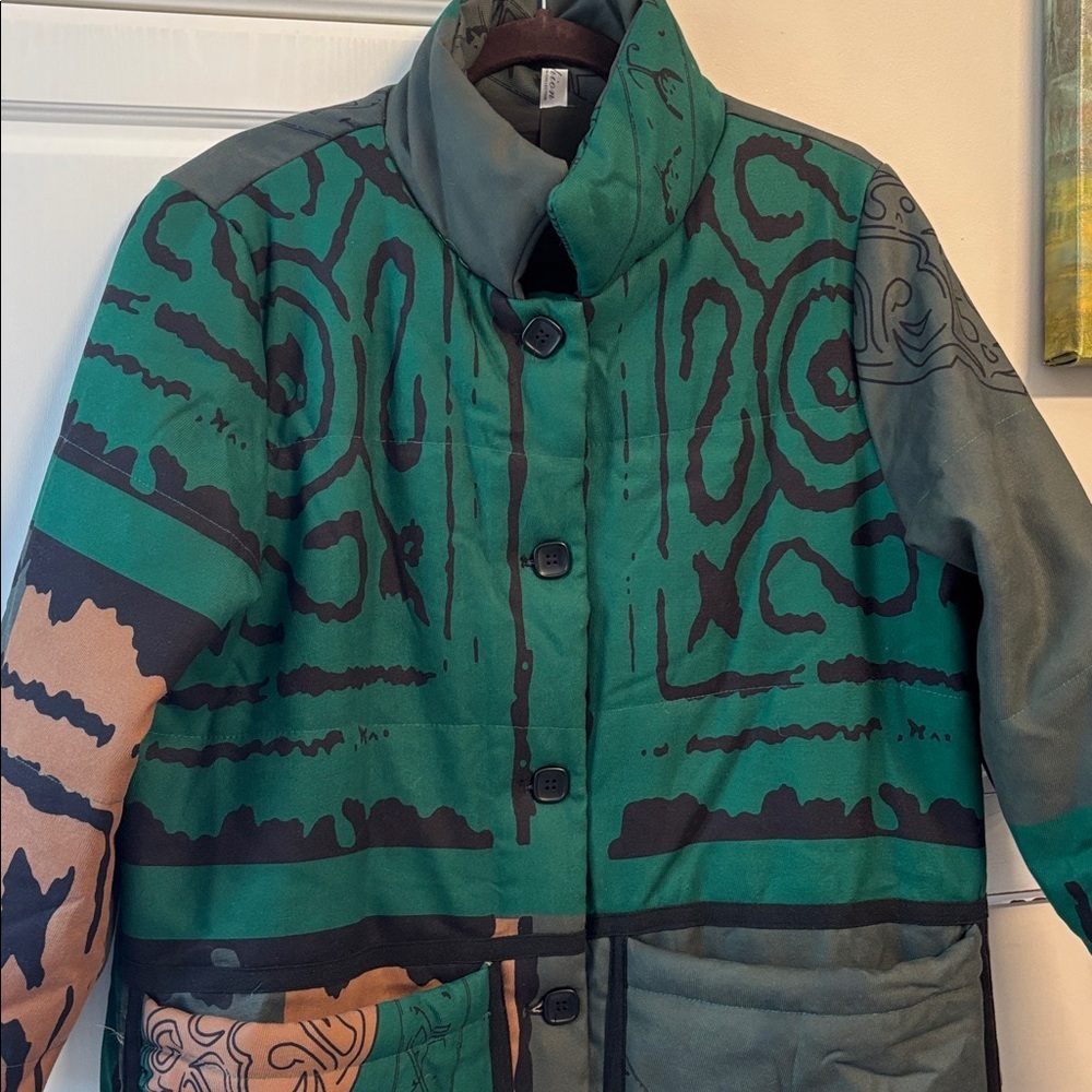 Artisan Patchwork Quilted Cotton Coat – Statement Piece - Picture 3 of 16